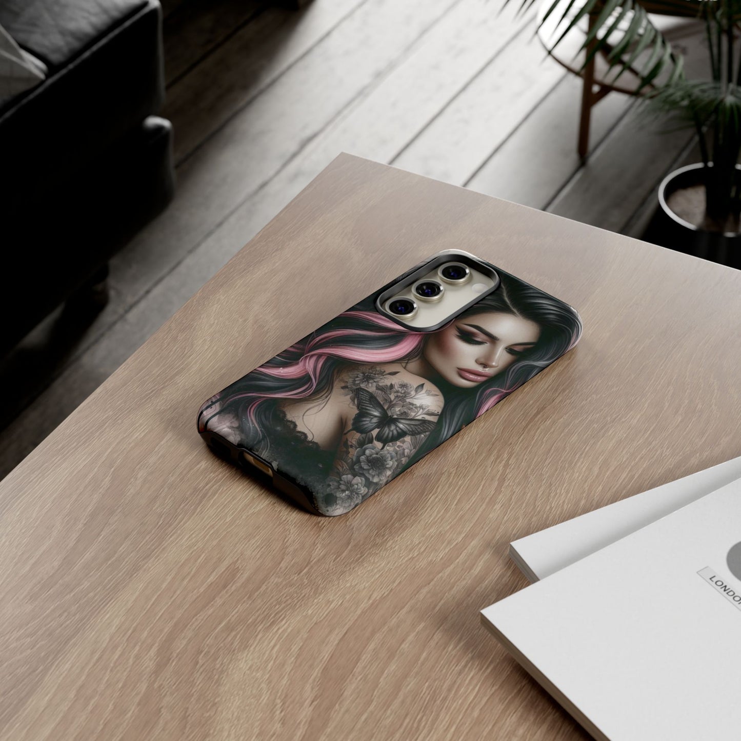 Butterfly Noir – Gothic Beauty & Inked Elegance Mobile Cover