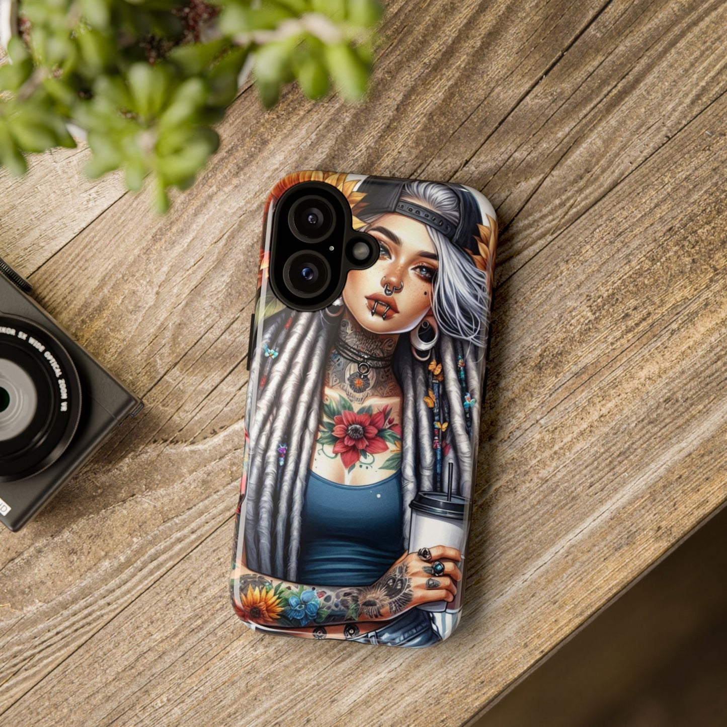 Sunflower Queen – Boho Rebel Tattoo Mobile Cover