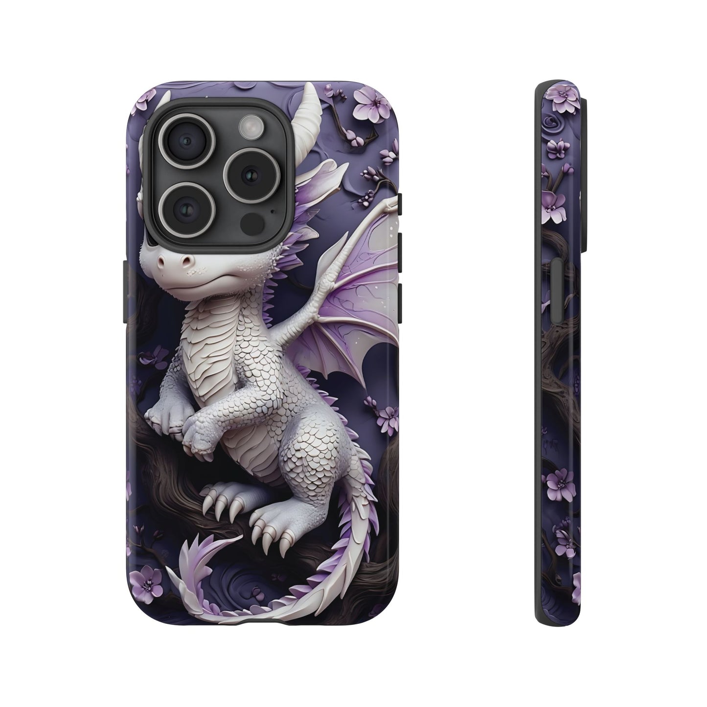 Charming Young Dragon on a Branch Phone Case Design