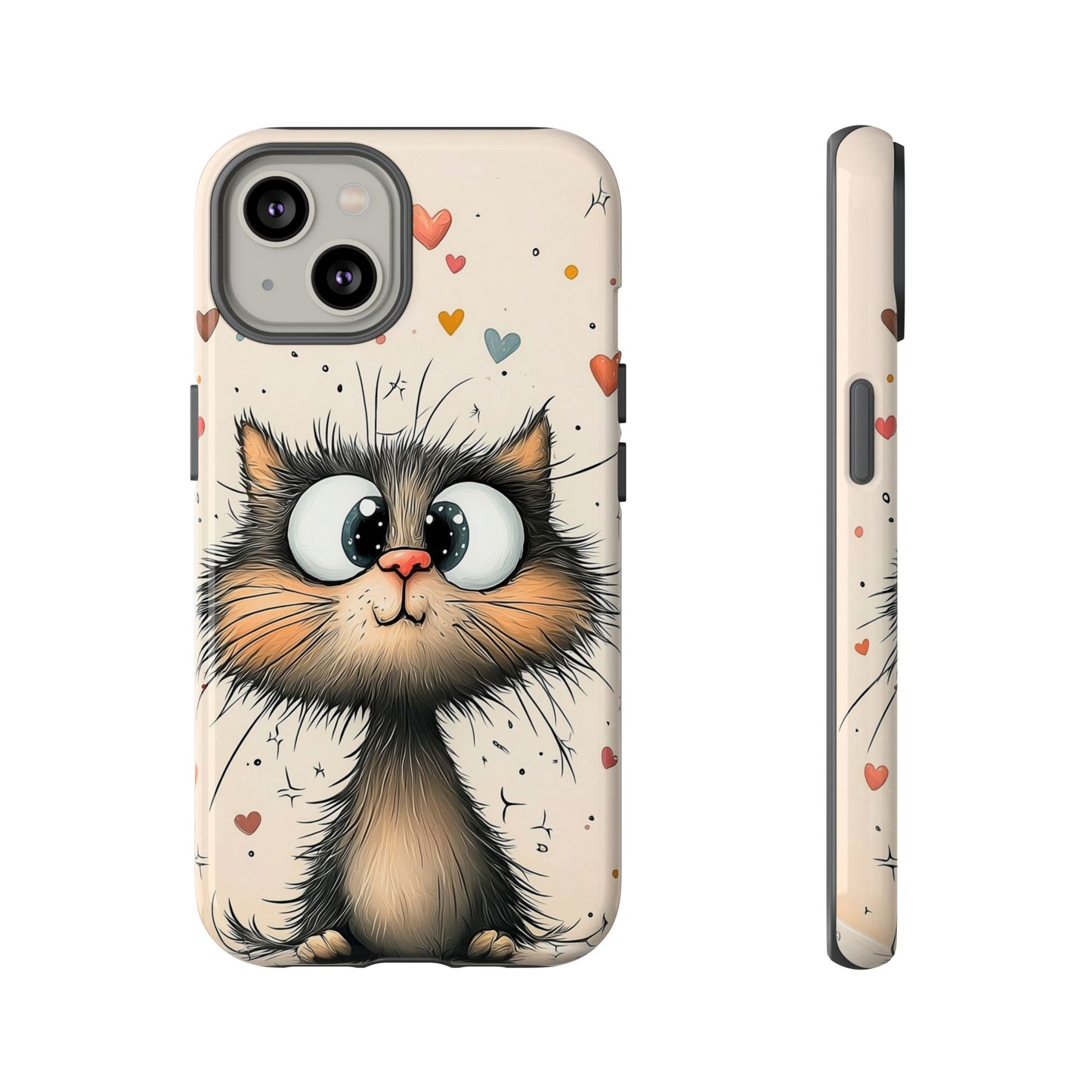 Whiskers & Hearts Phone Case – Cute Anime Cat Design for iPhone, Google Pixel & Samsung