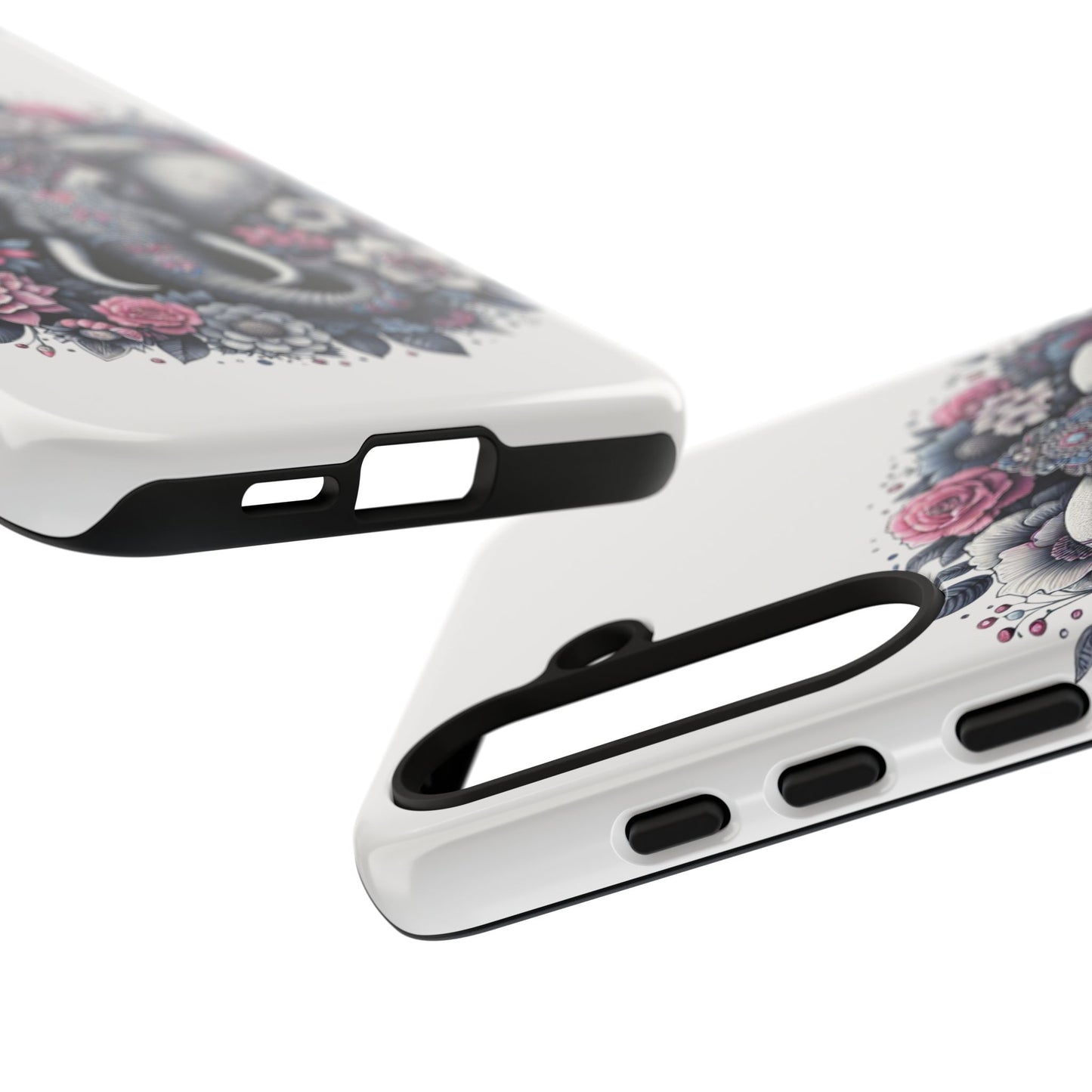 Ornate Floral Elephant Mobile Cover – Elegant Bohemian Art