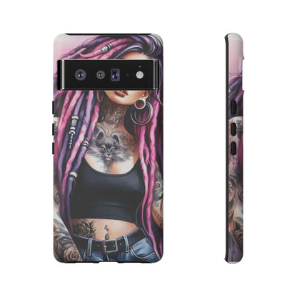 Tattooed Rebel – Gothic Cat Spirit Mobile Cover