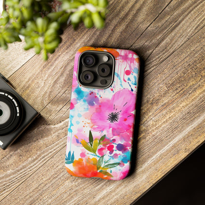 Vibrant Watercolor Floral Phone Case – Artistic & Colorful Design