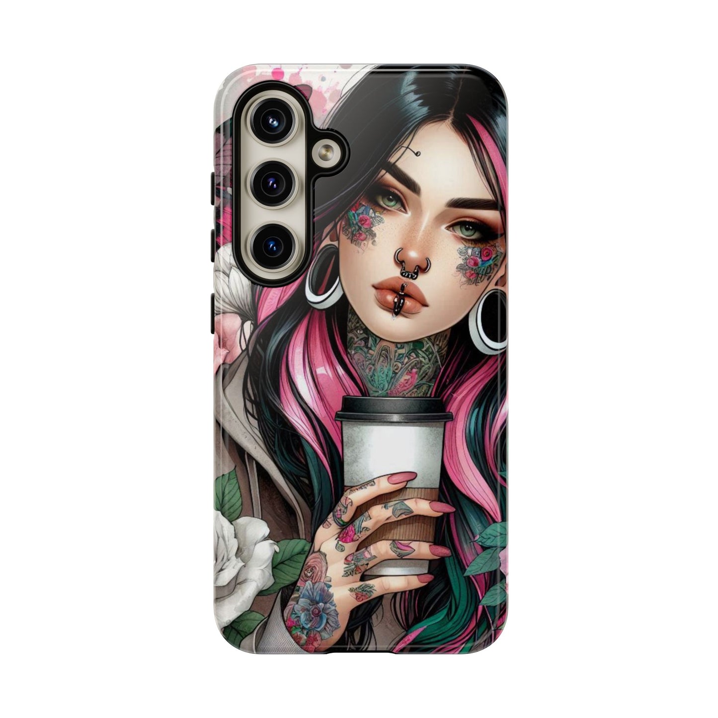 Tattooed Coffee Lover Art Mobile Case