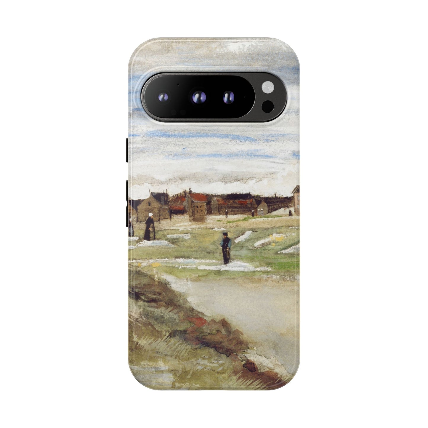 Van Gogh Village Painting Phone Case - iPhone, Samsung, Pixel - Art Print Cover, Gift for Art Lovers