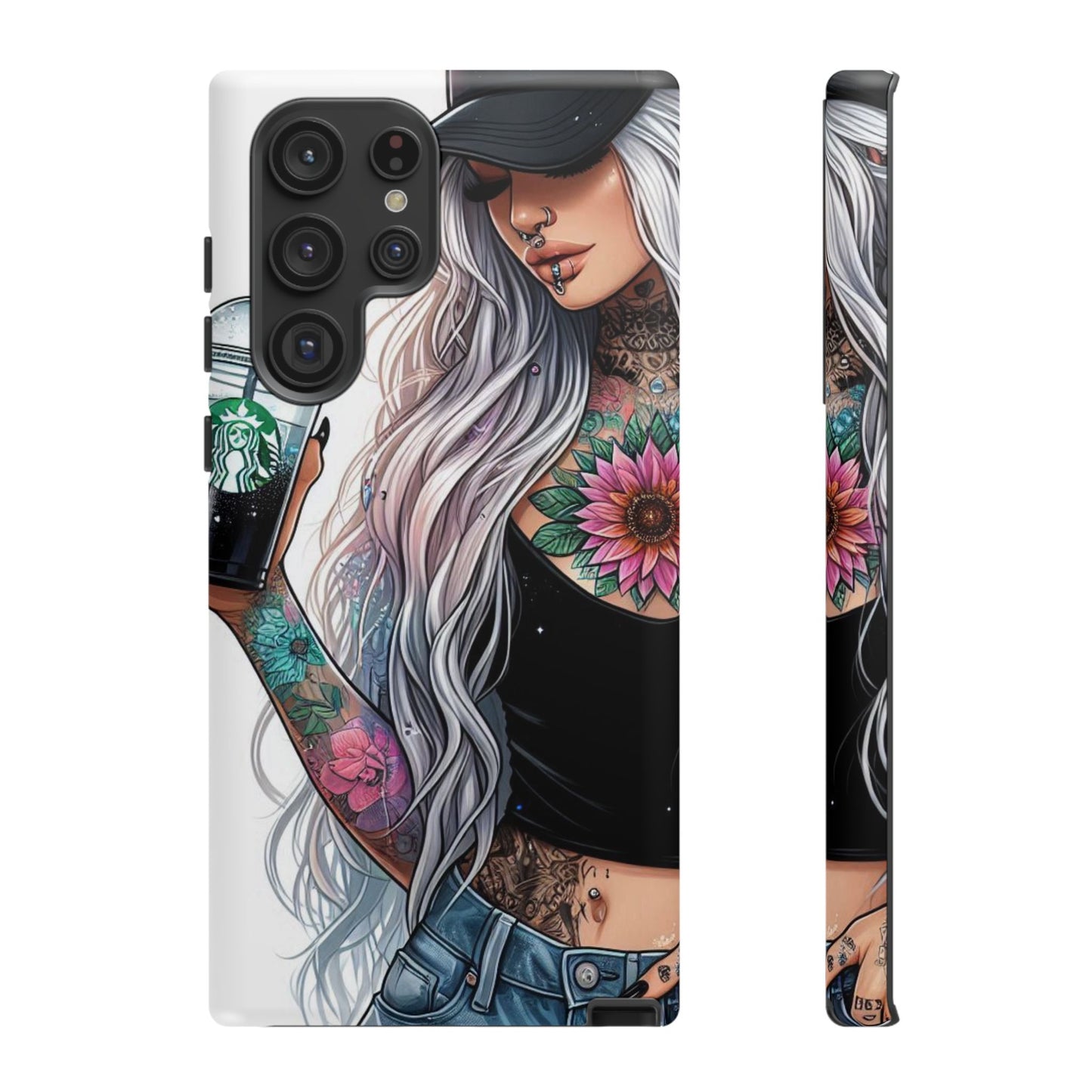 Tattooed Coffee Queen – Edgy Urban Aesthetic Mobile Cover