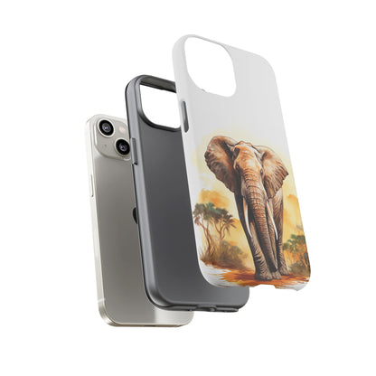 Safari Elephant Watercolor Mobile Cover – Majestic Wildlife Art