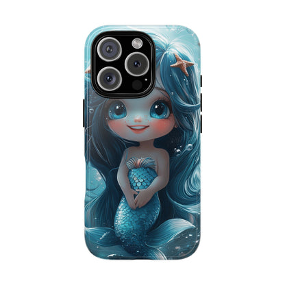 Bubble Bliss - Cute Chibi Mermaid Ocean Phone Case for iPhone, Samsung & Pixel
