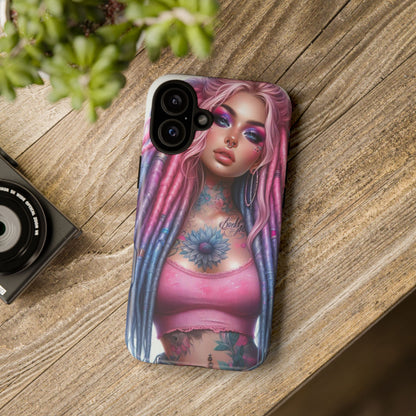 Boho Dream – Vibrant Dreadlocks & Floral Ink Mobile Cover