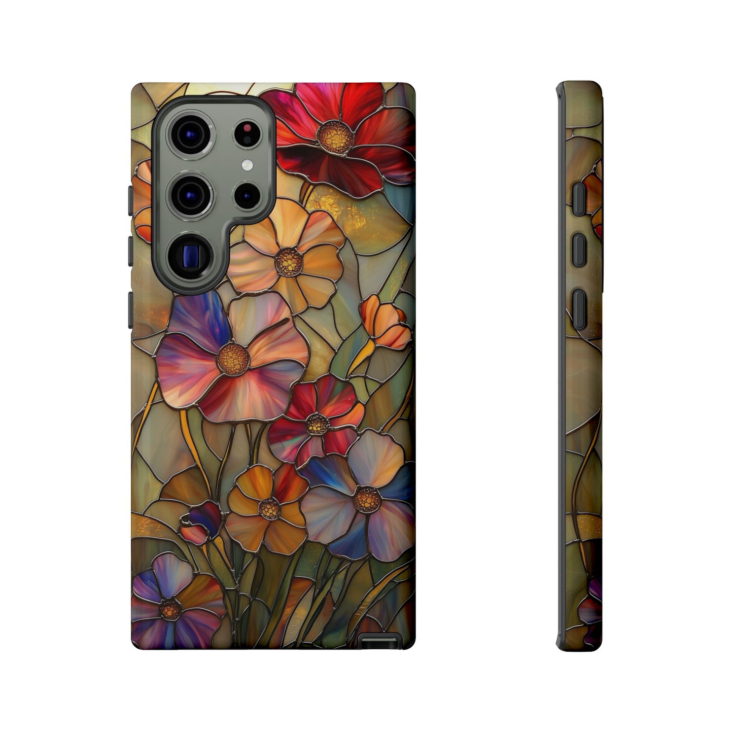 Whispers of Spring – Stained Glass Wildflower Phone Case for iPhone, Samsung & Pixel