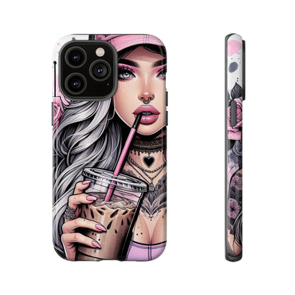 Pink Aesthetic Rebel – Iced Coffee & Inked Beauty Mobile Cover