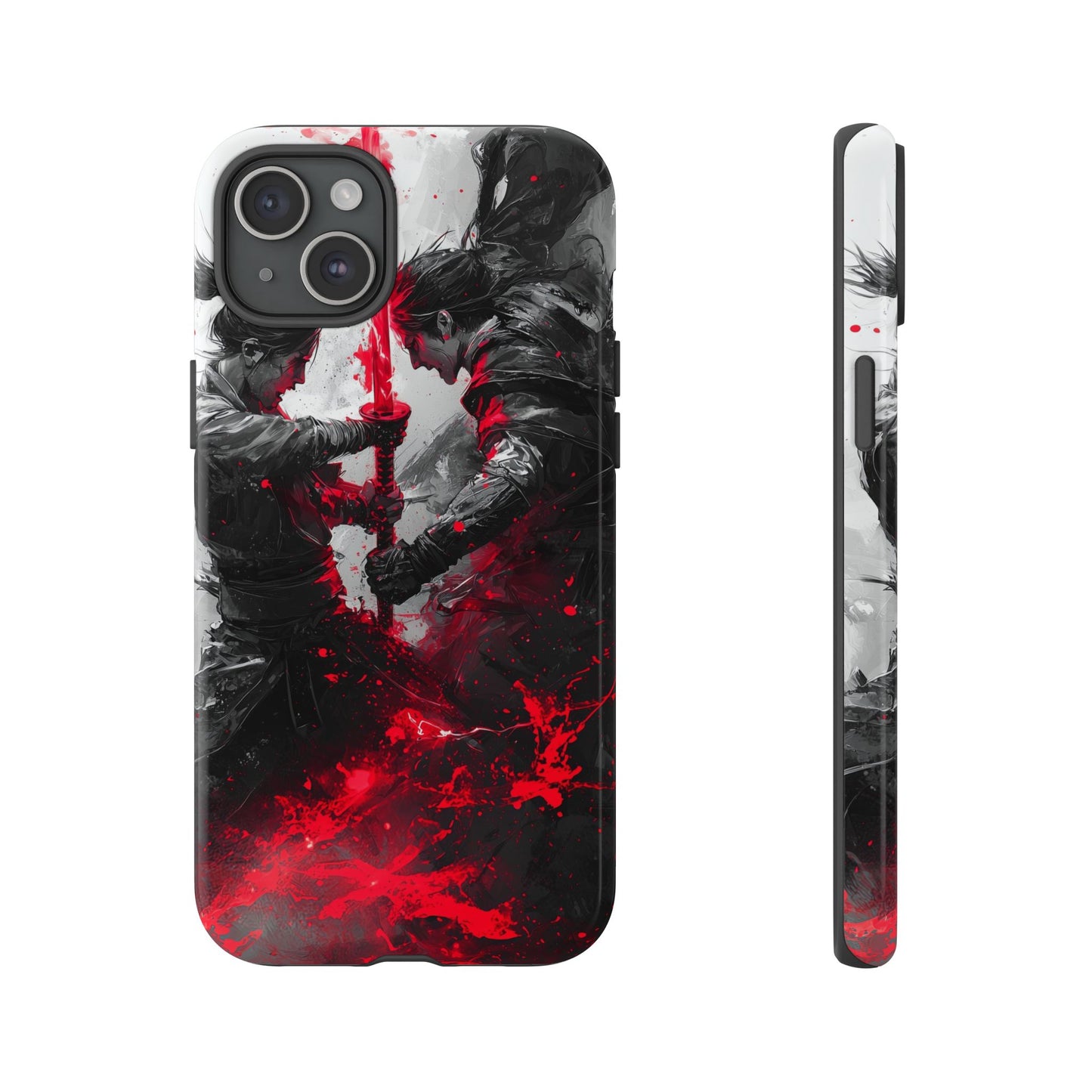 Duel of Fates | Red Energy Samurai Clash Phone Case for iPhone, Samsung & Pixel