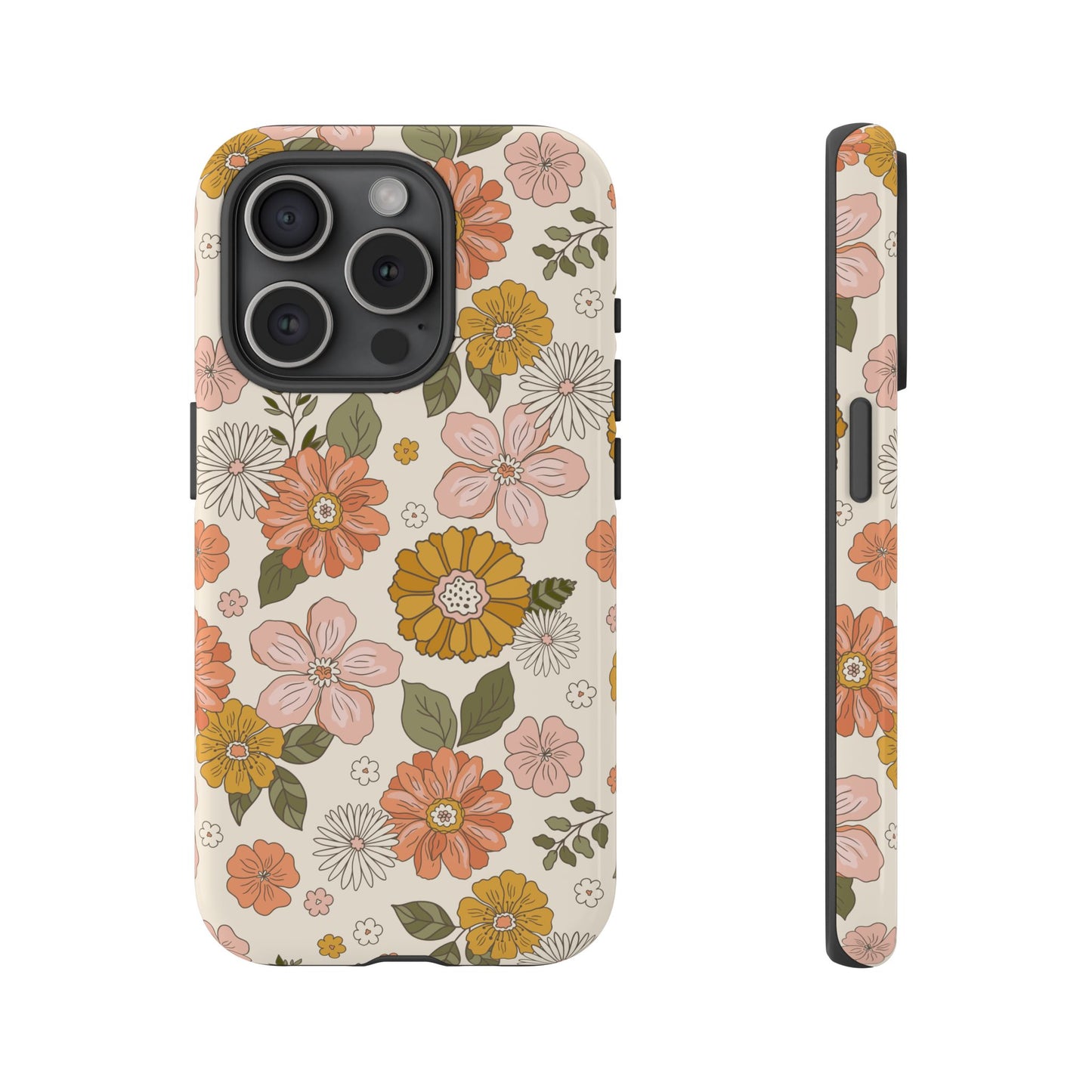 Retro Floral Phone Case - Vintage Aesthetic for iPhone, Samsung & Google Pixel