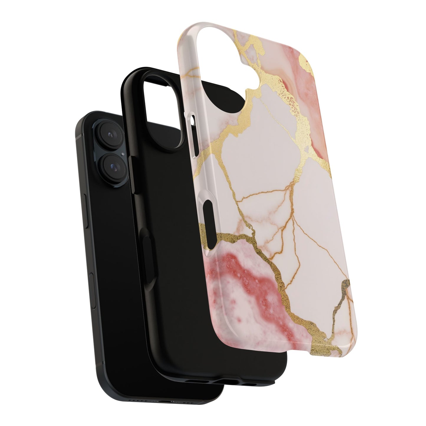 Beautiful Pink Minimal Marble Case Design