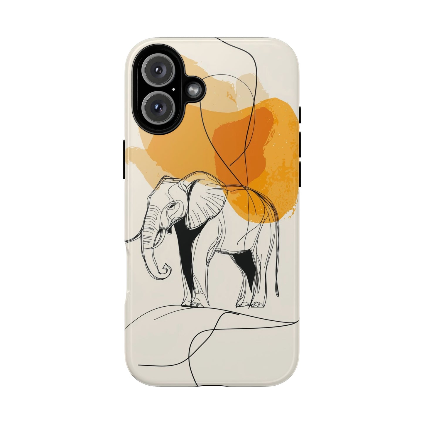 Grace in Strength: Abstract Elephant Sketch Phone Case for iPhone, Samsung & Pixel