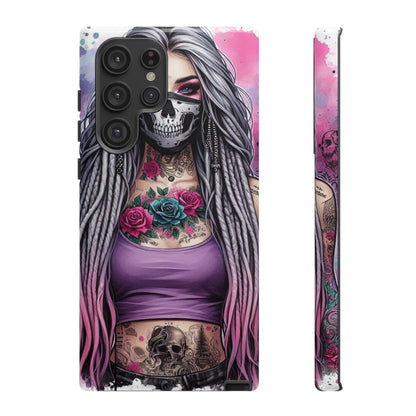 Shadow Rebel – Gothic Dreadlocks & Skull Mask Mobile Cover