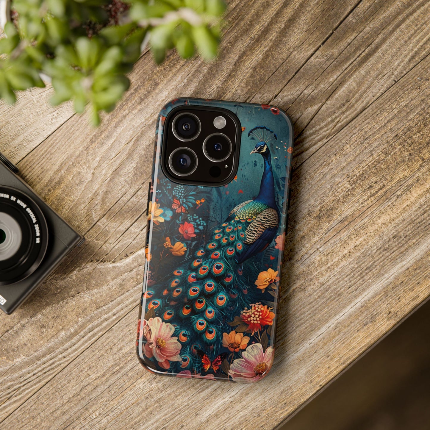 Floral Peacock Birds Phone Case – Cute & Protective Cover for iPhone, Samsung & Google Pixel