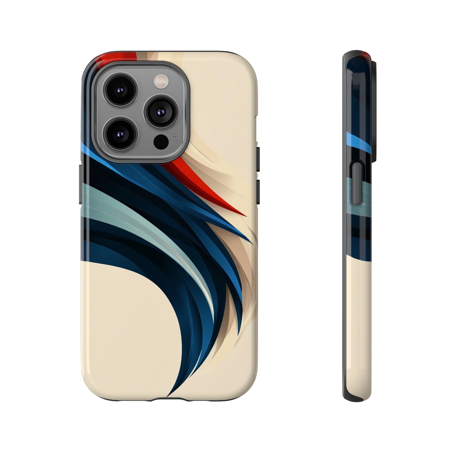 Crimson Flow – Abstract Motion Phone Case for iPhone, Samsung & Pixel