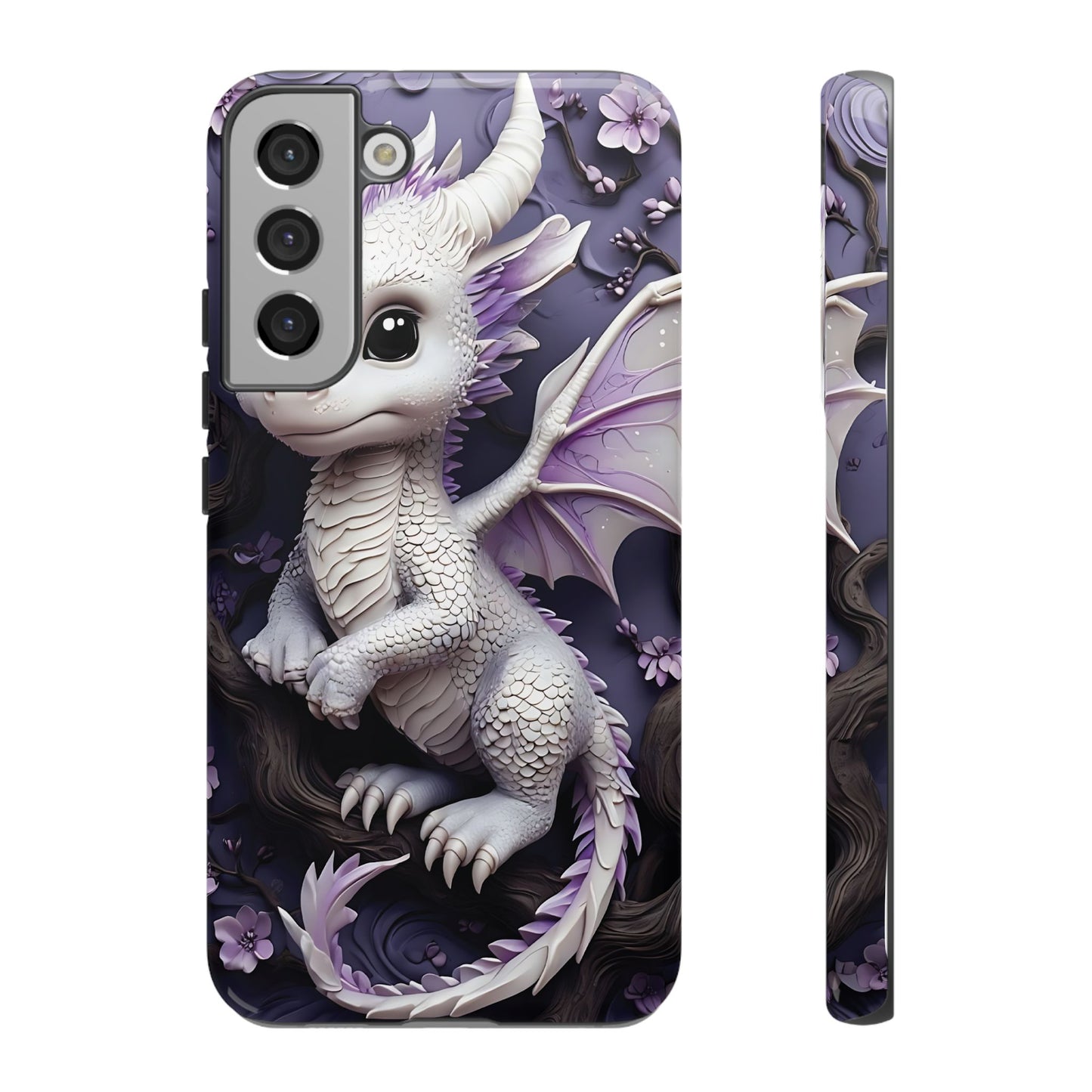 Charming Young Dragon on a Branch Phone Case Design