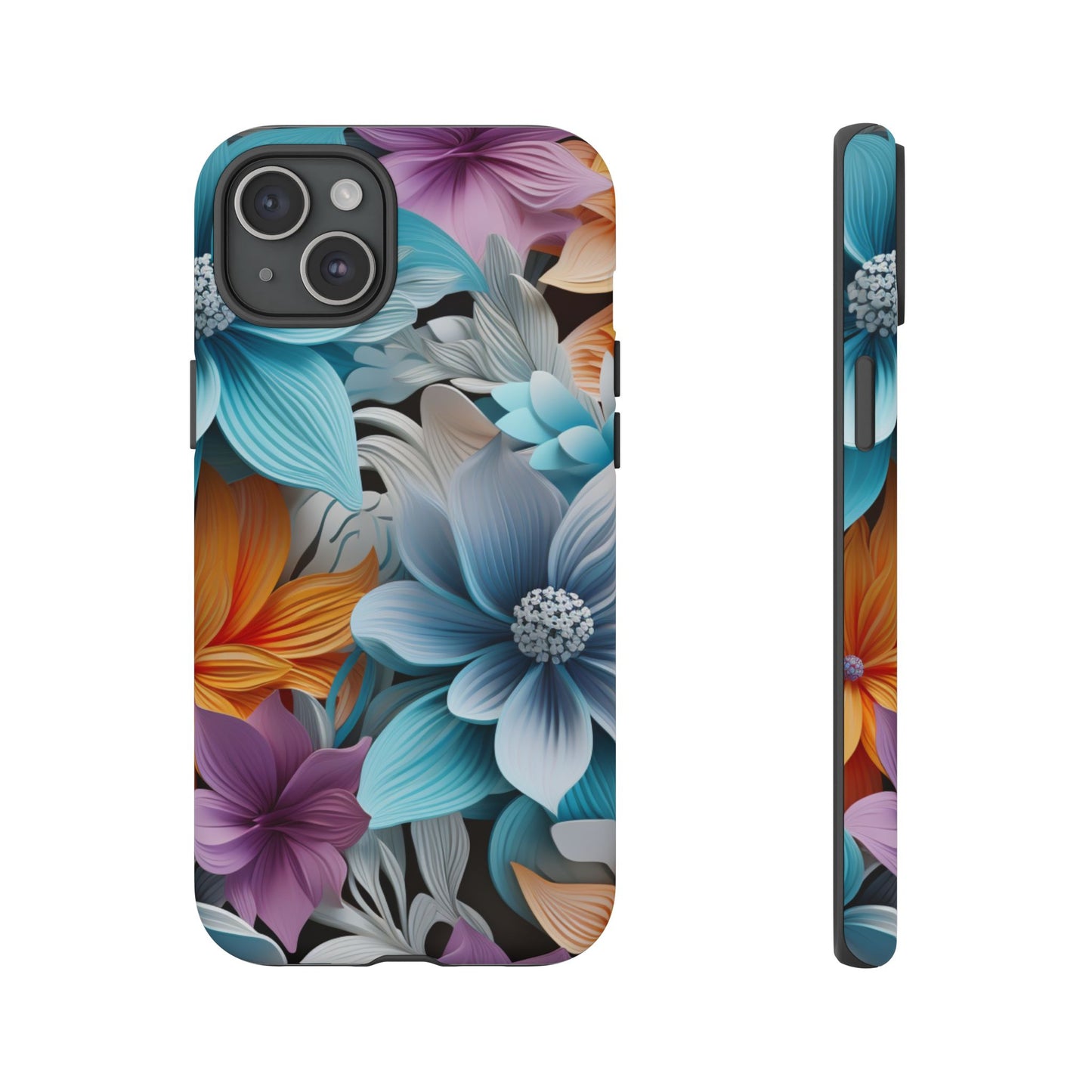 Elegant 3D Floral Bloom Mobile Case – Vivid & Artistic