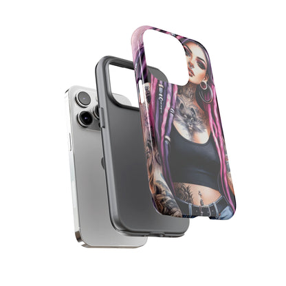 Tattooed Rebel – Gothic Cat Spirit Mobile Cover