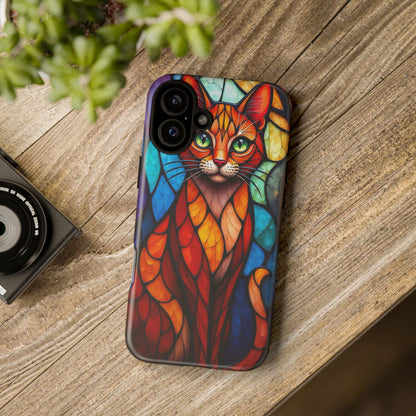 Geometric Cat: Colorful Abstract Portrait