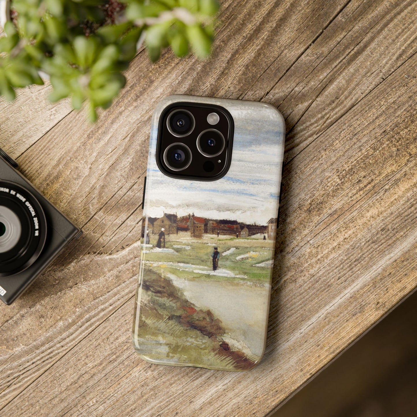 Van Gogh Village Painting Phone Case - iPhone, Samsung, Pixel - Art Print Cover, Gift for Art Lovers