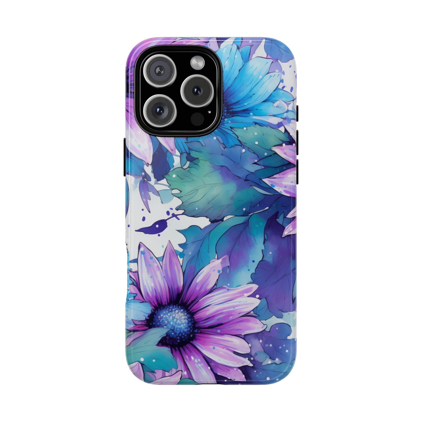 Dreamy Blue & Purple Floral Watercolor Mobile Case