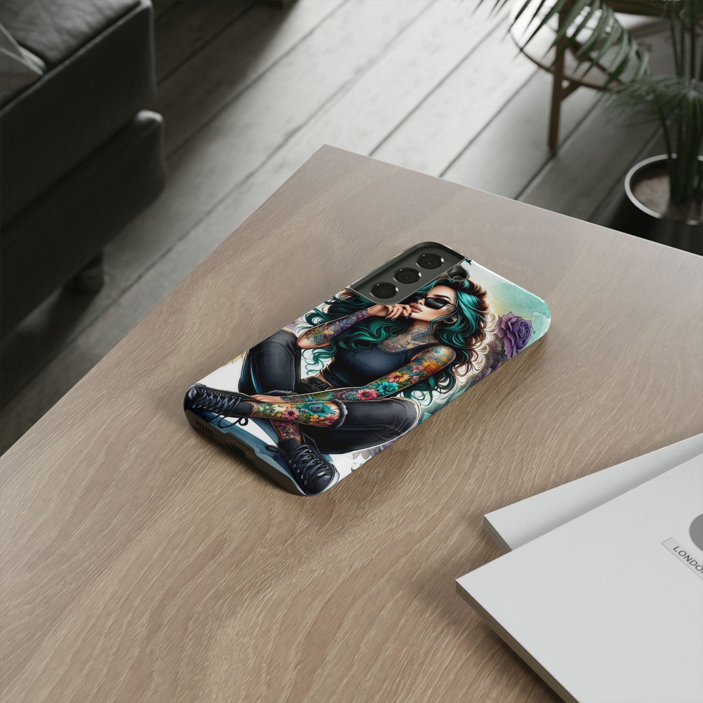 Urban Wildflower – Edgy Tattooed Beauty Mobile Cover