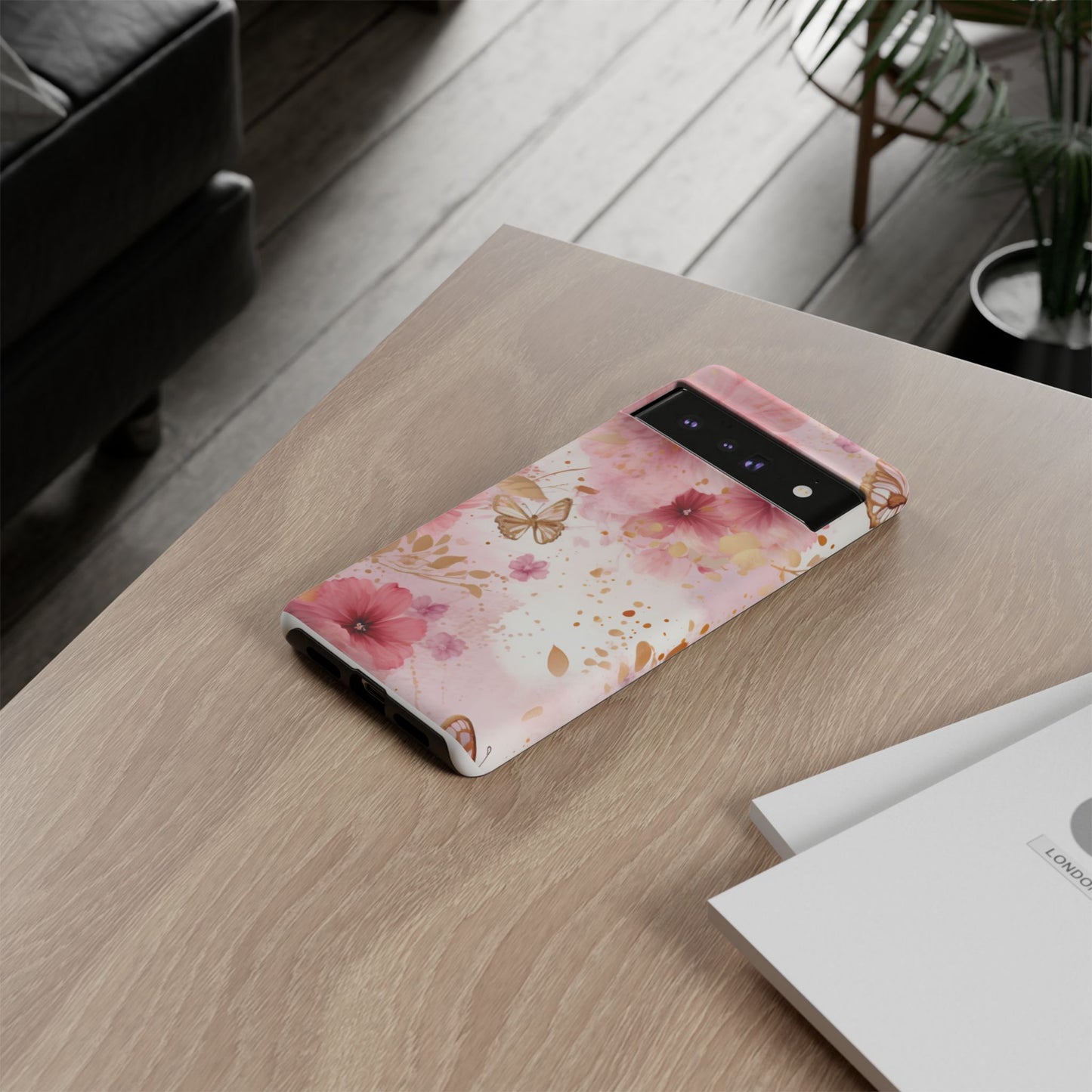 Blush Elegance Floral Mobile Case
