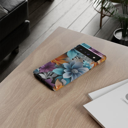 Elegant 3D Floral Bloom Mobile Case – Vivid & Artistic