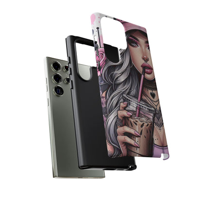 Pink Aesthetic Rebel – Iced Coffee & Inked Beauty Mobile Cover