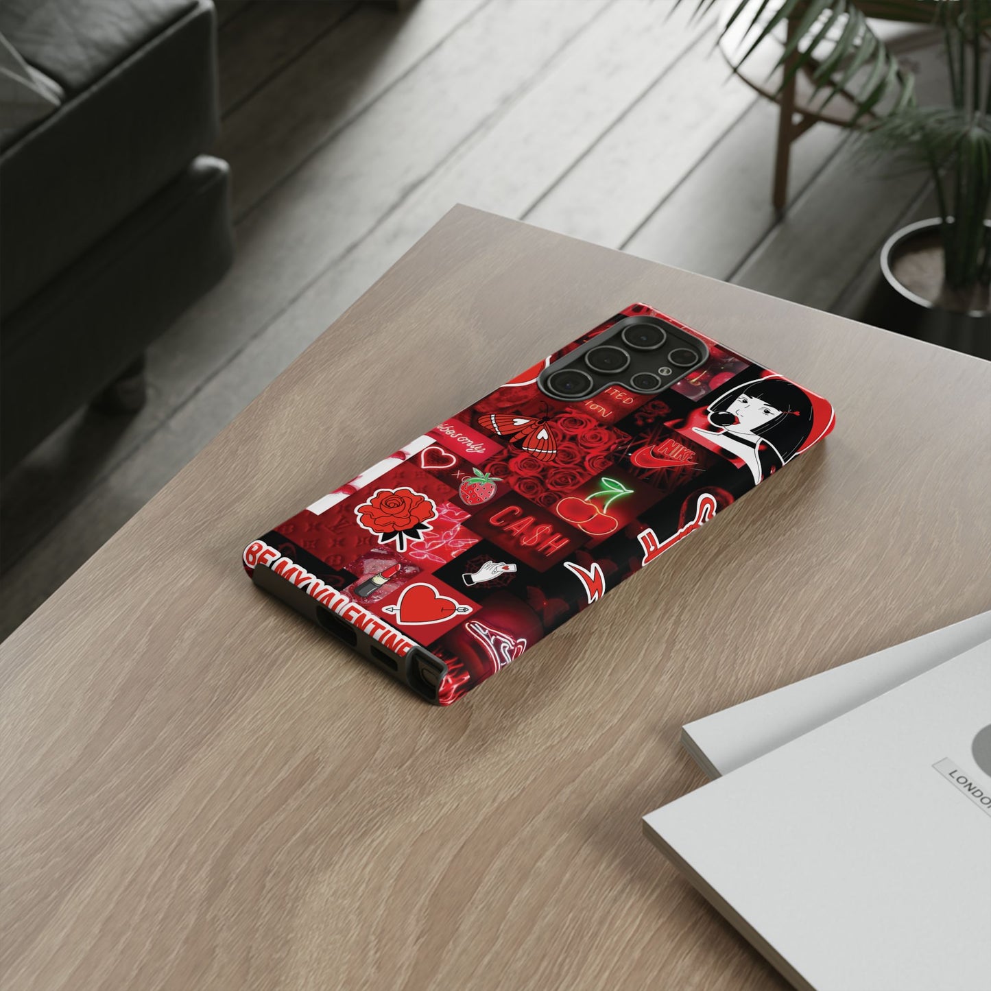 Red Pop Art Neon Vibes Phone Case