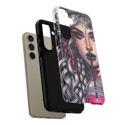 Icy Rebel – Silver Dreads & Edgy Street Chic Mobile Cover