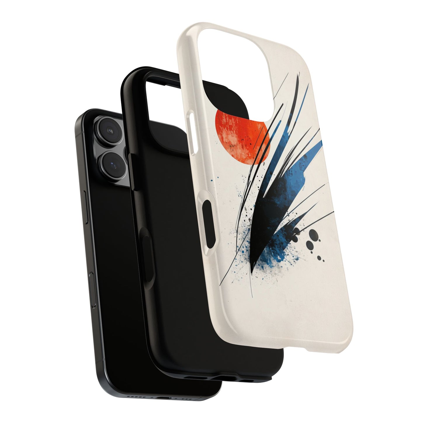 Zen Burst – Minimal Abstract Ink Stroke Phone Case for iPhone, Samsung & Pixel
