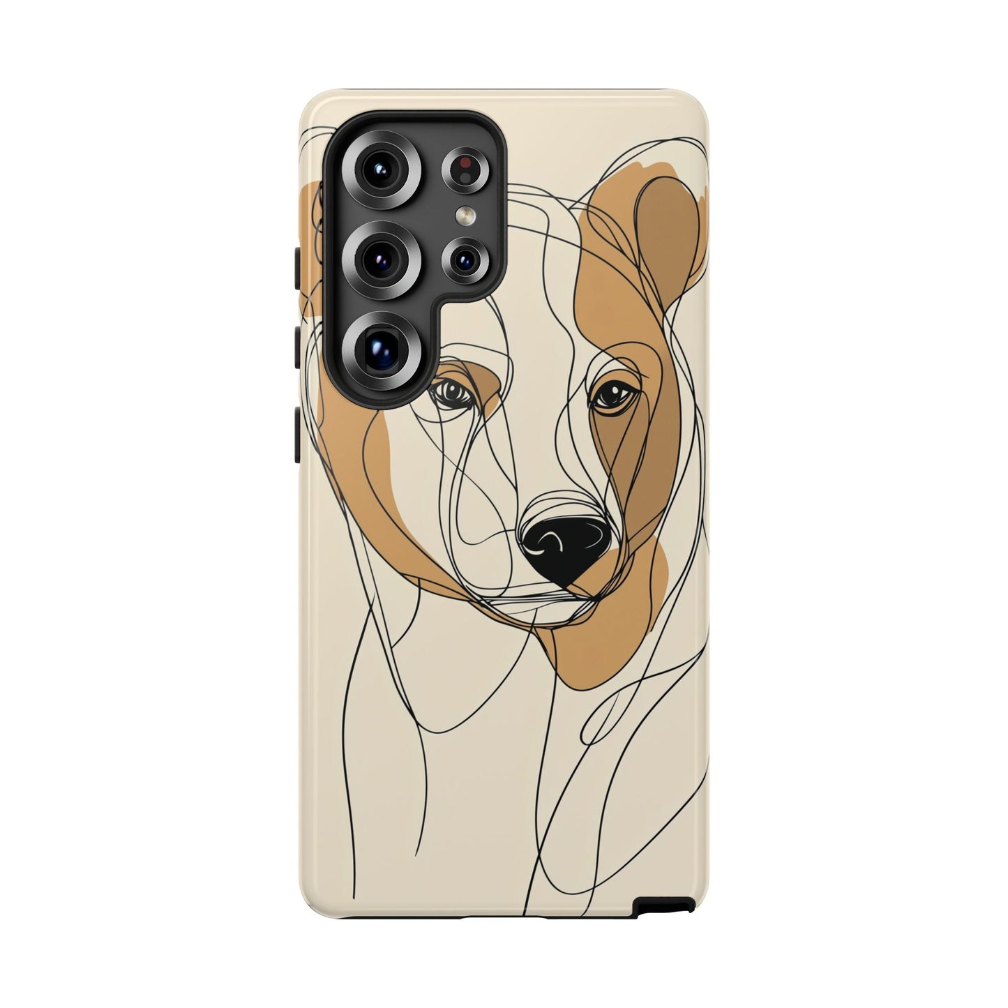 Soul of the Wild: Minimal Bear Portrait Phone Case for iPhone, Samsung & Pixel
