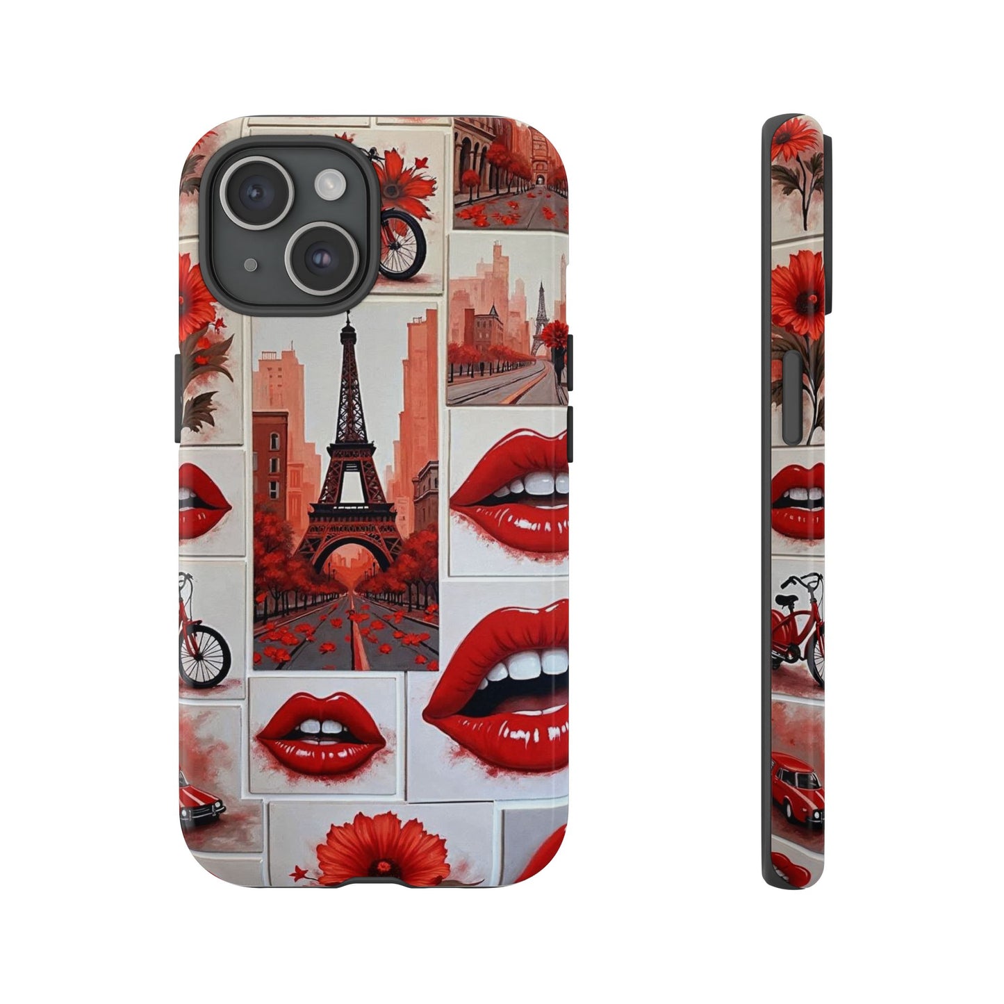 Red Lips & Eiffel Tower Phone Case