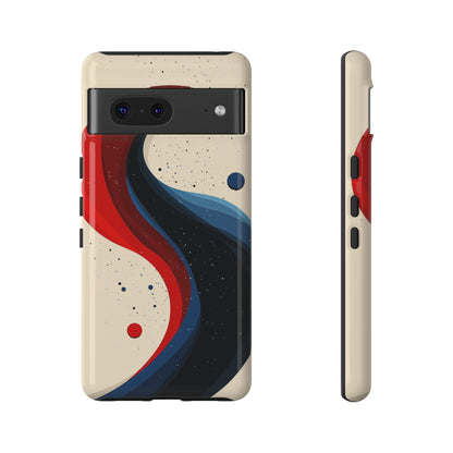 Galactic Drift – Cosmic Wave Abstract Phone Case for iPhone, Samsung & Pixel