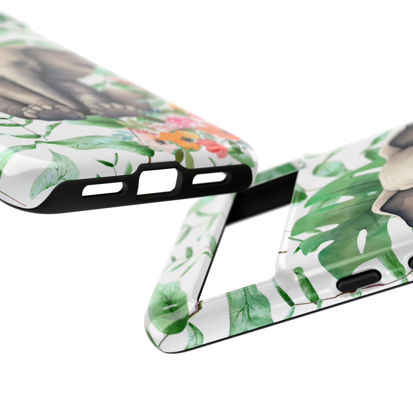 Cute Baby Elephant Mobile Cover – Floral & Tropical Aesthetic