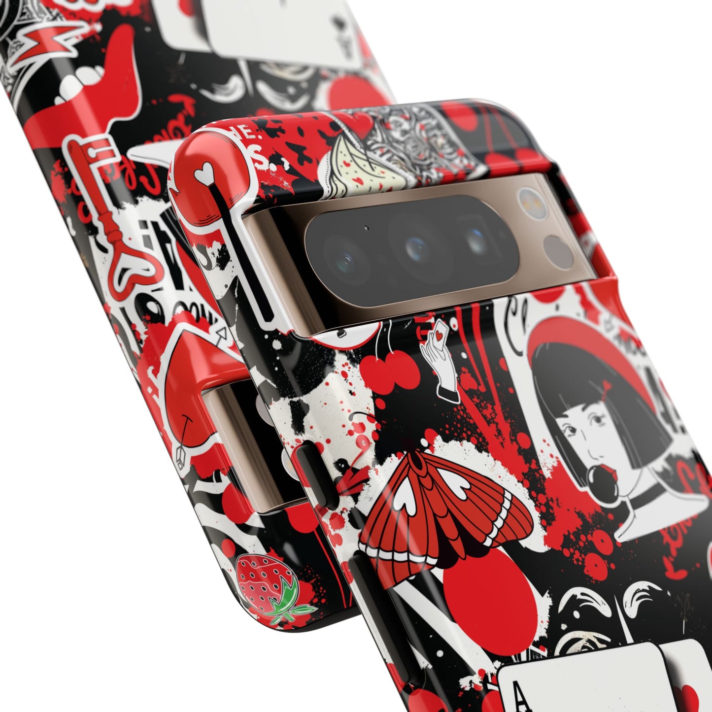 Bold Red & Black Ace Card Phone Case