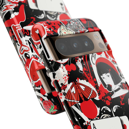 Bold Red & Black Ace Card Phone Case