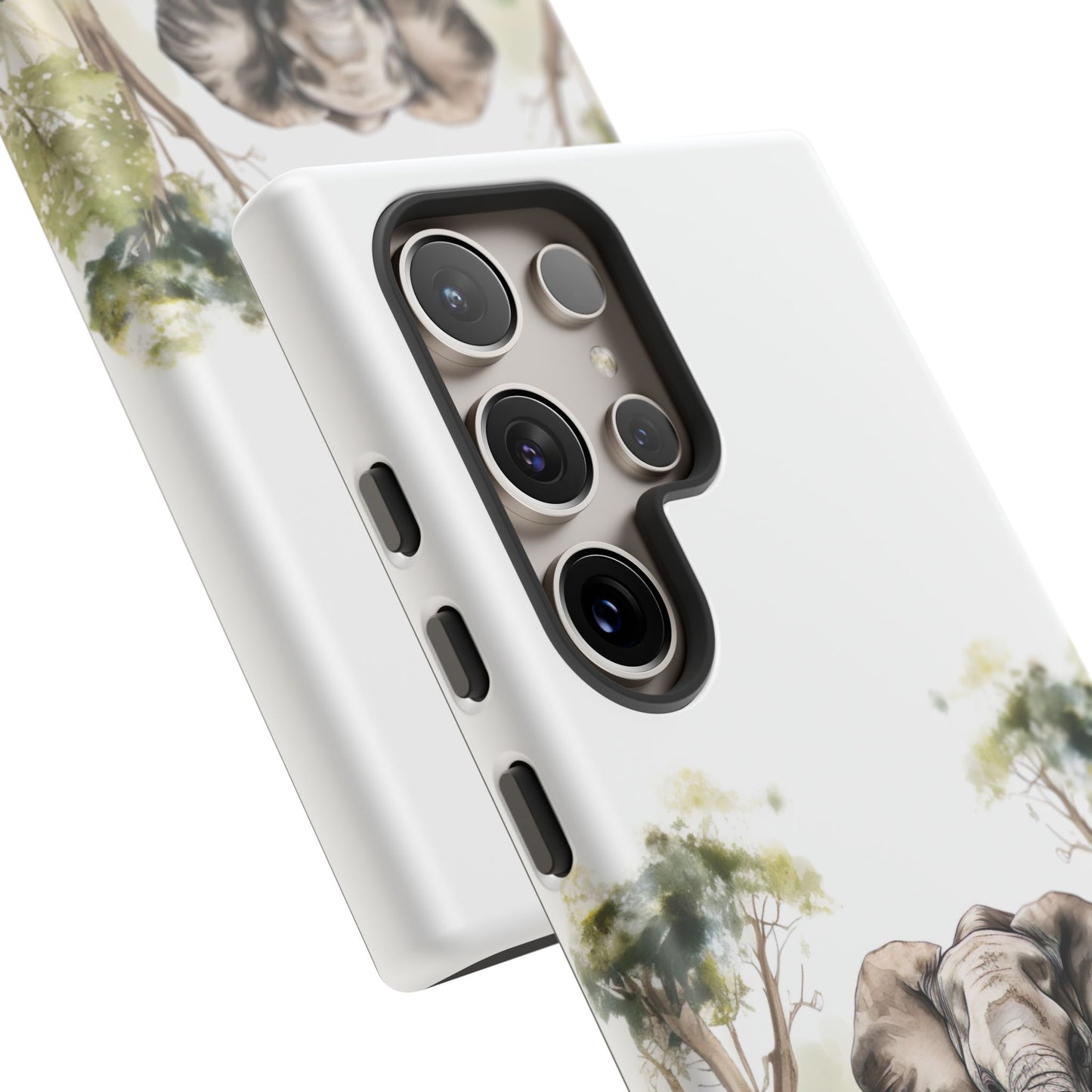 Serene Jungle Elephant Mobile Cover – Watercolor Wildlife Design