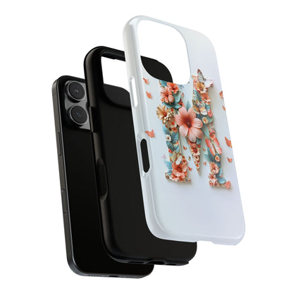 Floral Letter M Phone Case – Personalized Aesthetic Cover for iPhone, Samsung & Google Pixel