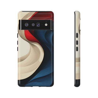 Crimson Current – Flowing Abstract Wave Phone Case for iPhone, Samsung & Pixel
