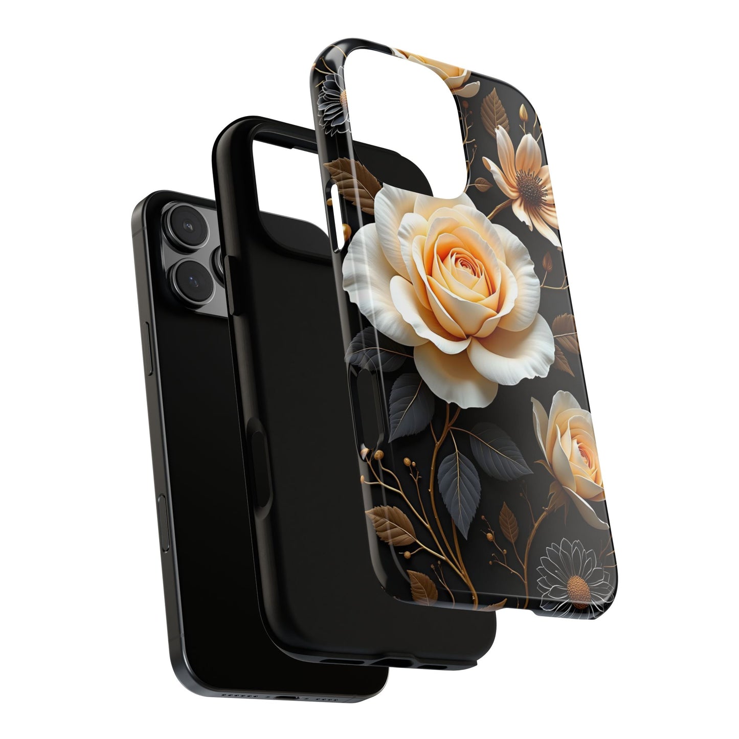 Elegant 3D Floral Design, Botanical Phone Case design for Iphone.