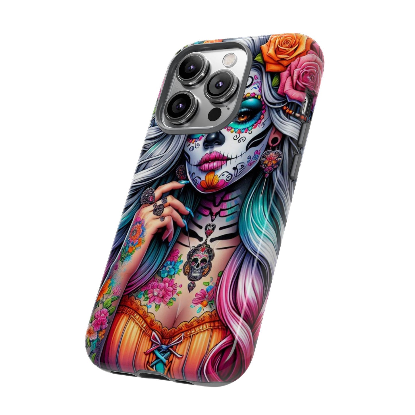 Sugar Skull Goddess – Día de los Muertos Floral Queen Mobile Cover