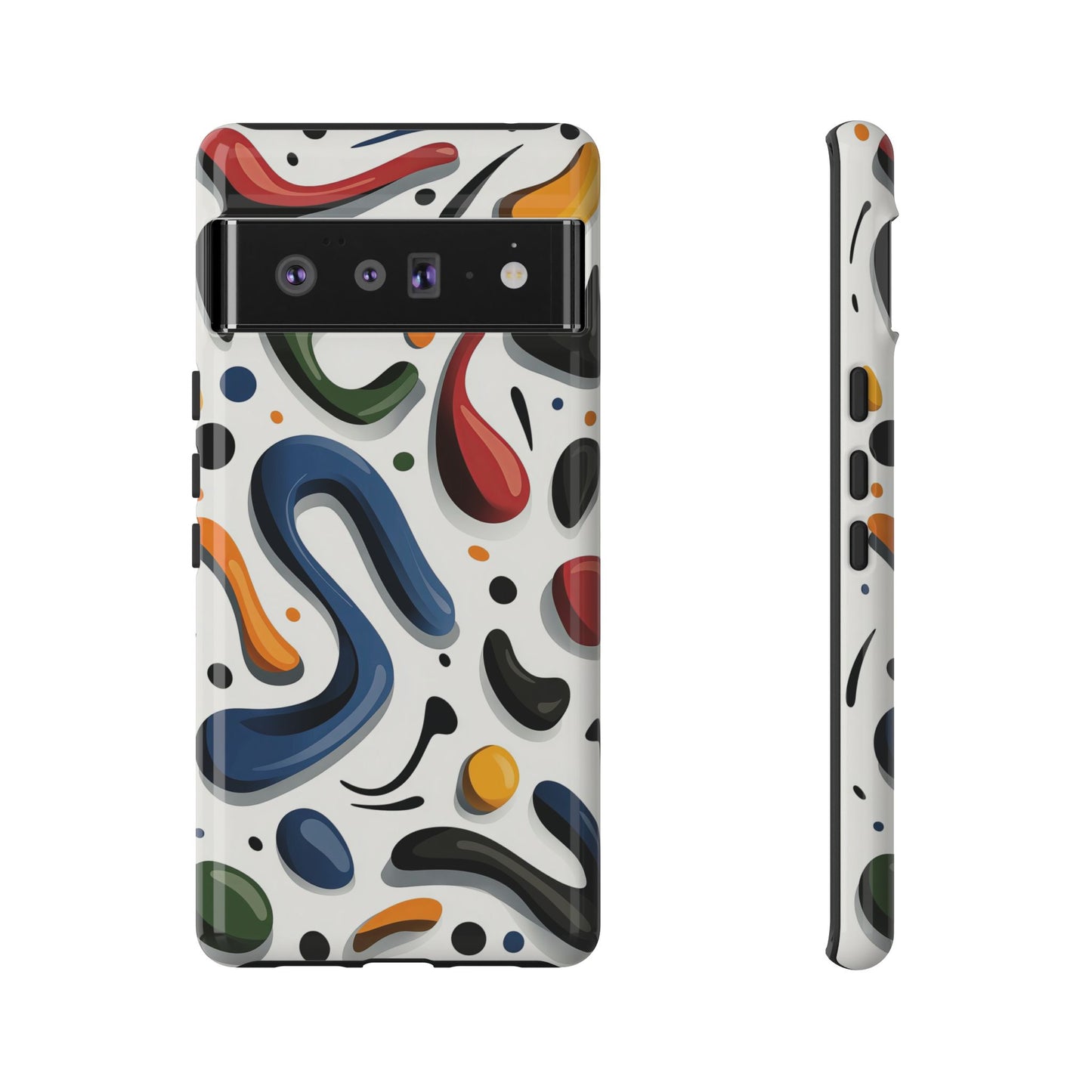Color Cascade – Glossy Abstract Blob Case for iPhone, Pixel & Samsung