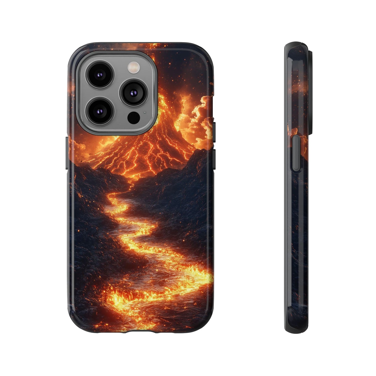 Erupting Volcano Lava Flow Phone Case for iPhone, Samsung & Pixel