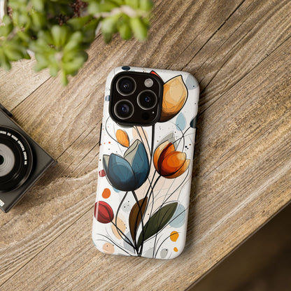 Tulip Whimsy – Artistic Floral Phone Case for iPhone, Pixel & Samsung