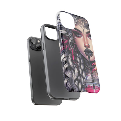 Icy Rebel – Silver Dreads & Edgy Street Chic Mobile Cover